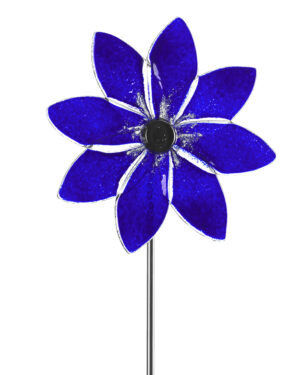 22 Glasblume blau